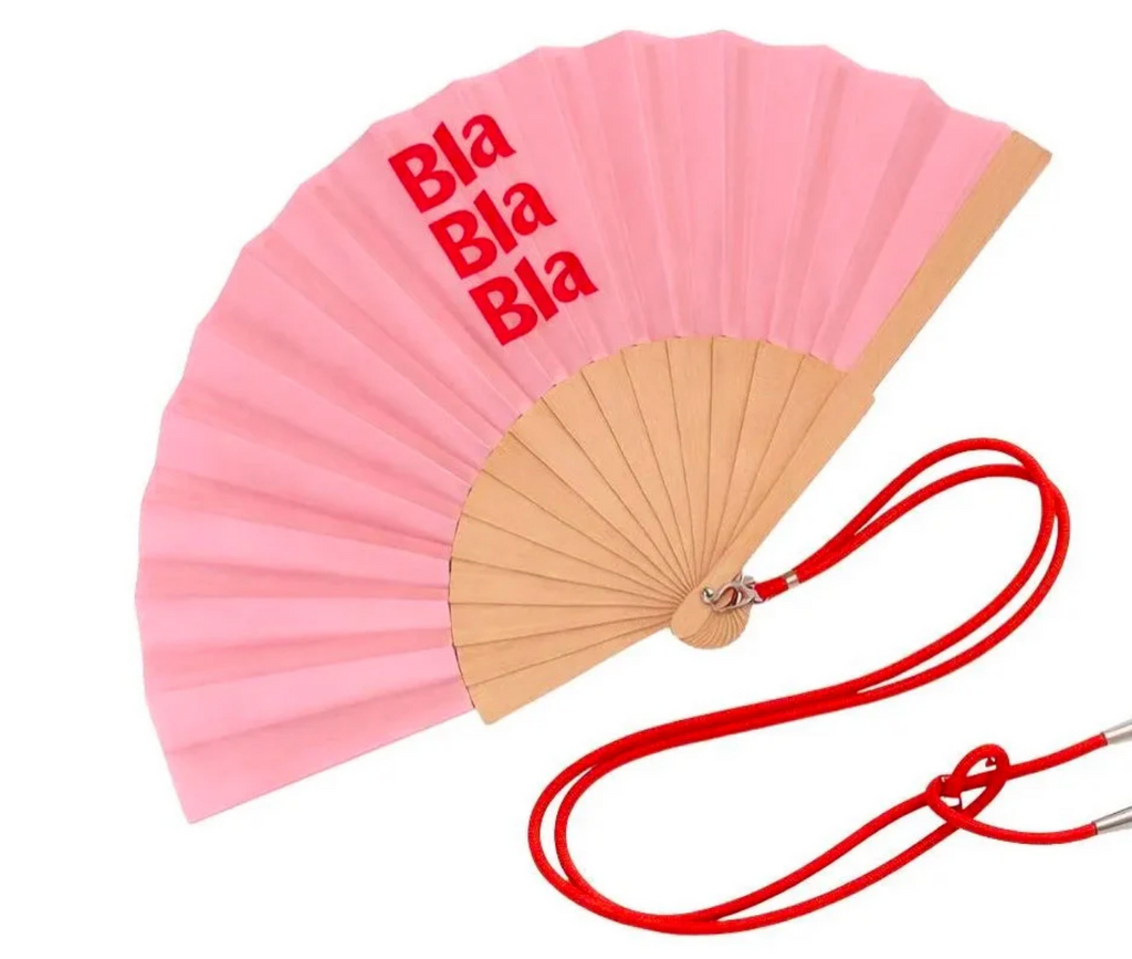Eventail avec Bandoulière et Boîte Cadeau - Bla bla bla