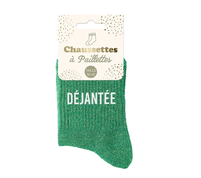 Chaussette à paillettes Déjantée