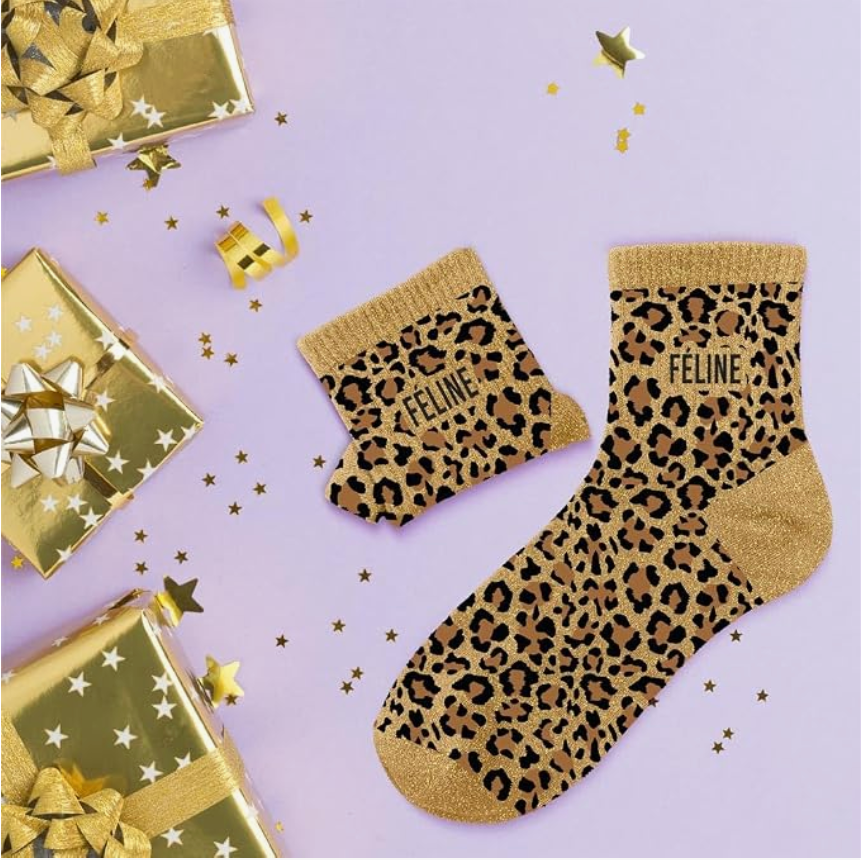 Chaussettes paillettes Féline