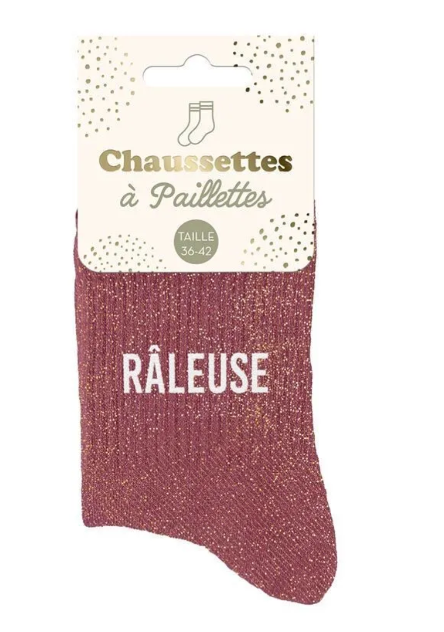Chaussettes paillettes râleuse