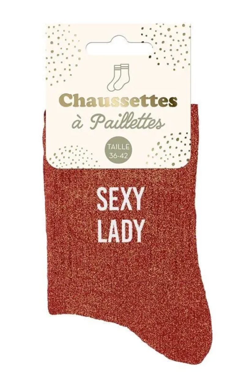 Chaussettes paillettes sexy lady