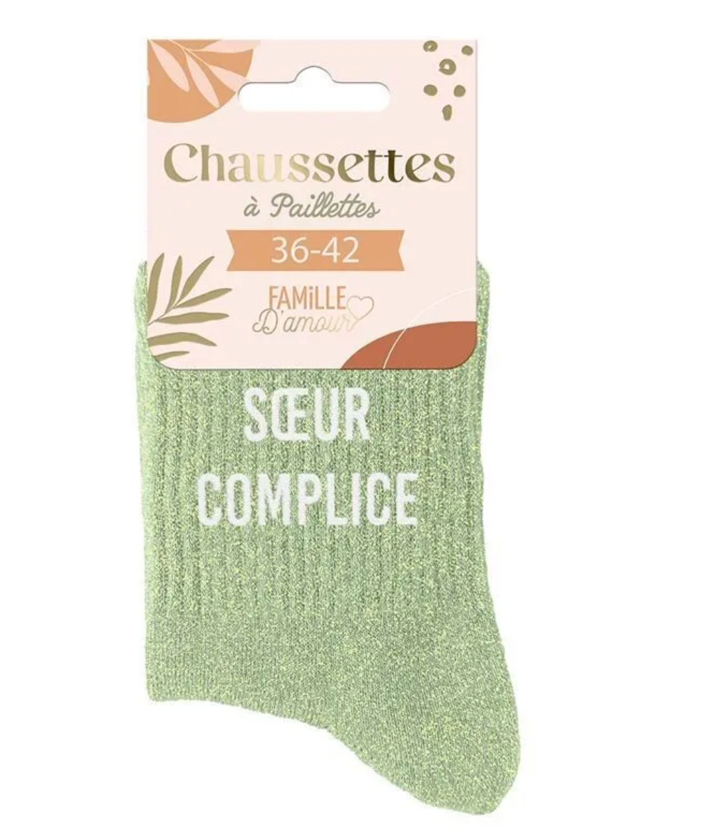 Chaussettes paillettes soeur complice