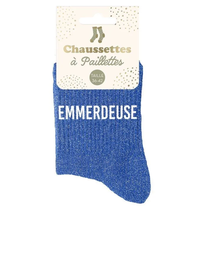 Chaussettes paillettes emmerdeuse