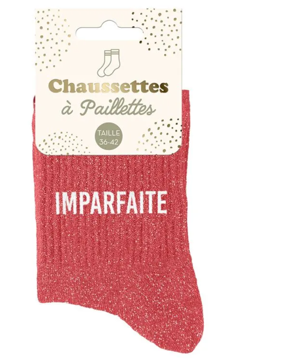 Chaussettes paillettes imparfaite