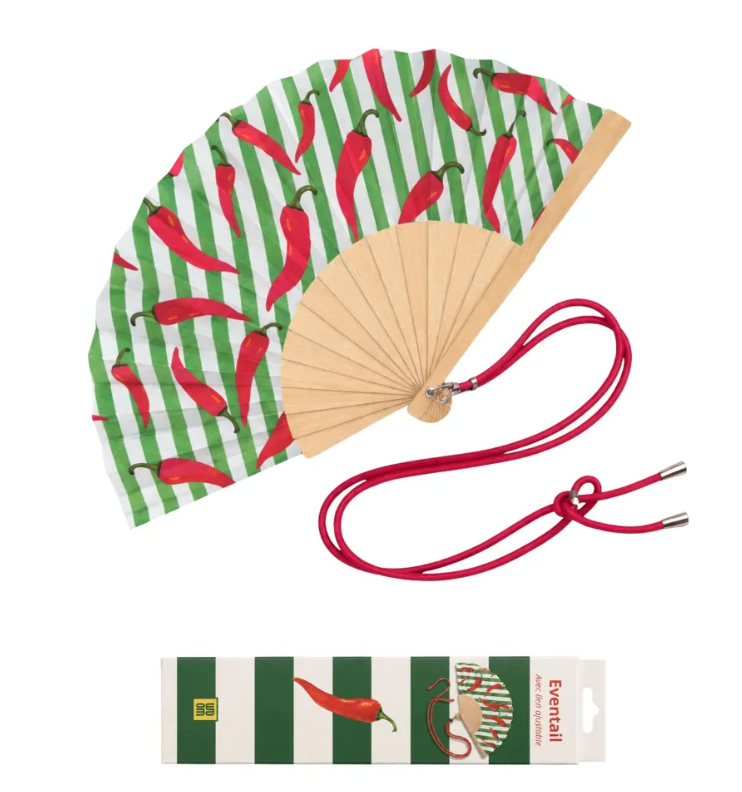 Eventail avec Bandoulière et Boîte Cadeau - Pimientos
