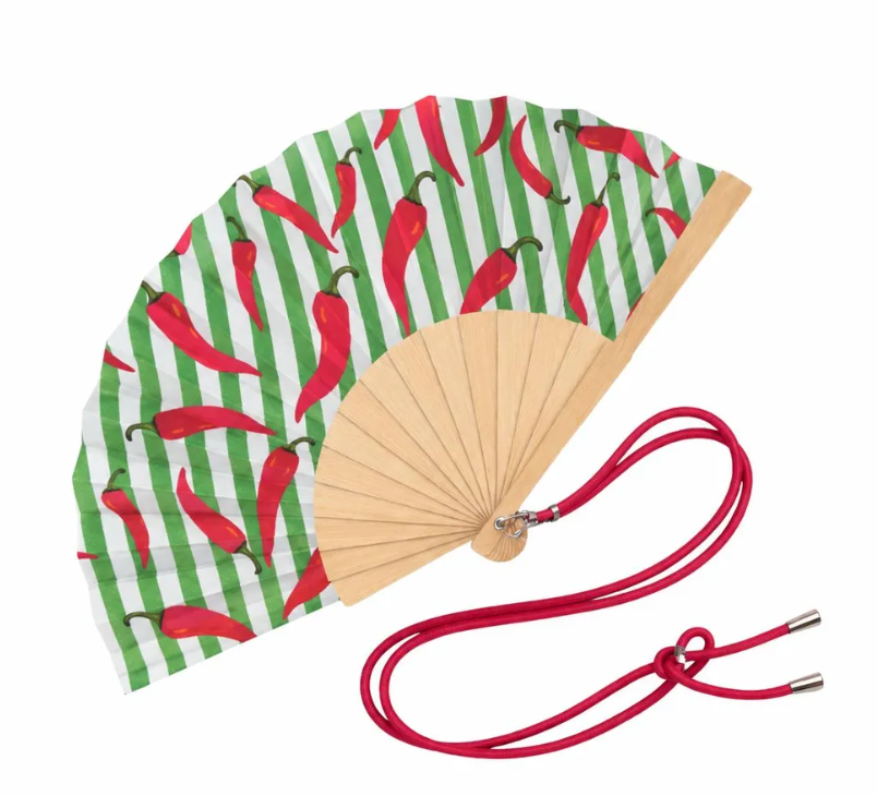 Eventail avec Bandoulière et Boîte Cadeau - Pimientos