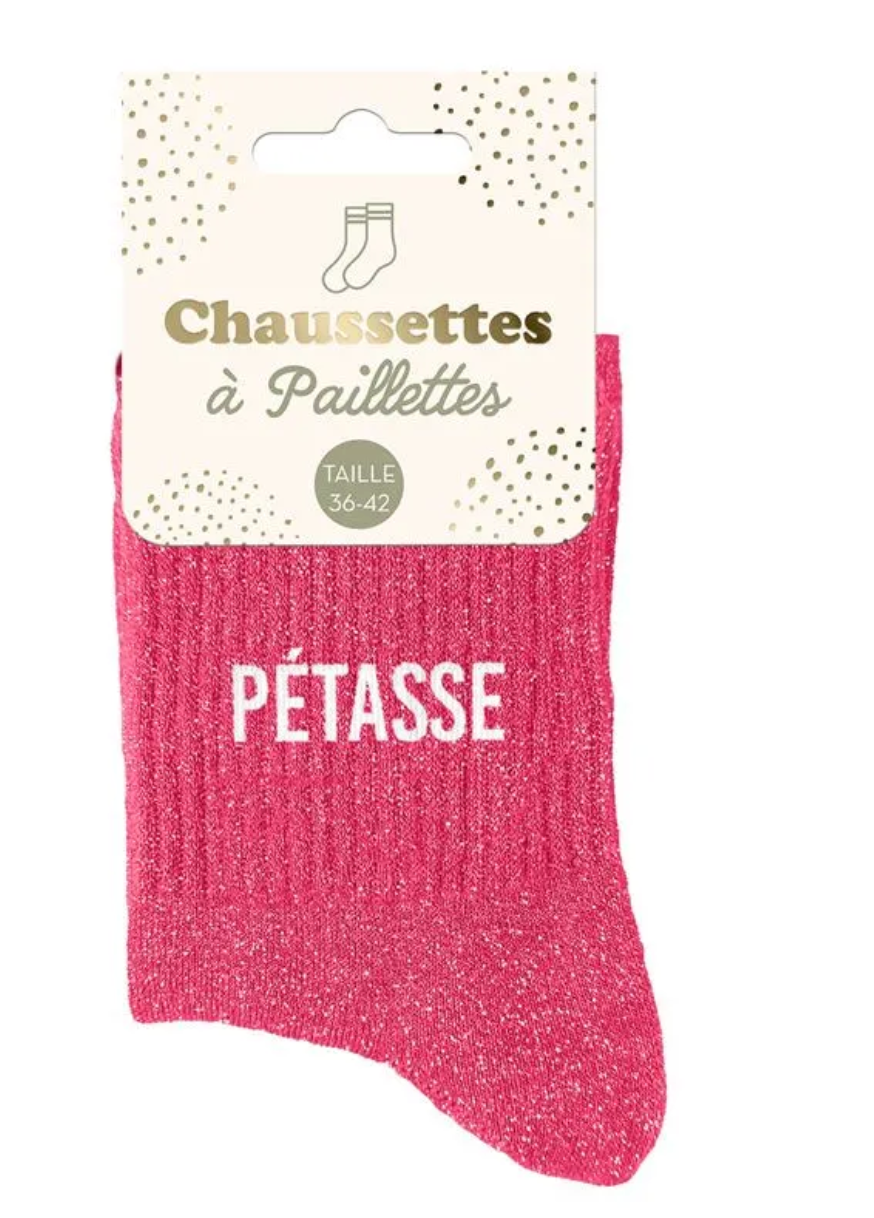 Chaussettes paillettes pétasse