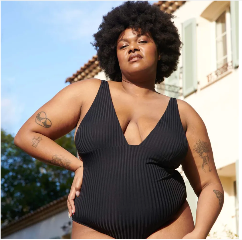 Maillot 1 Pièce Décolleté - Noir