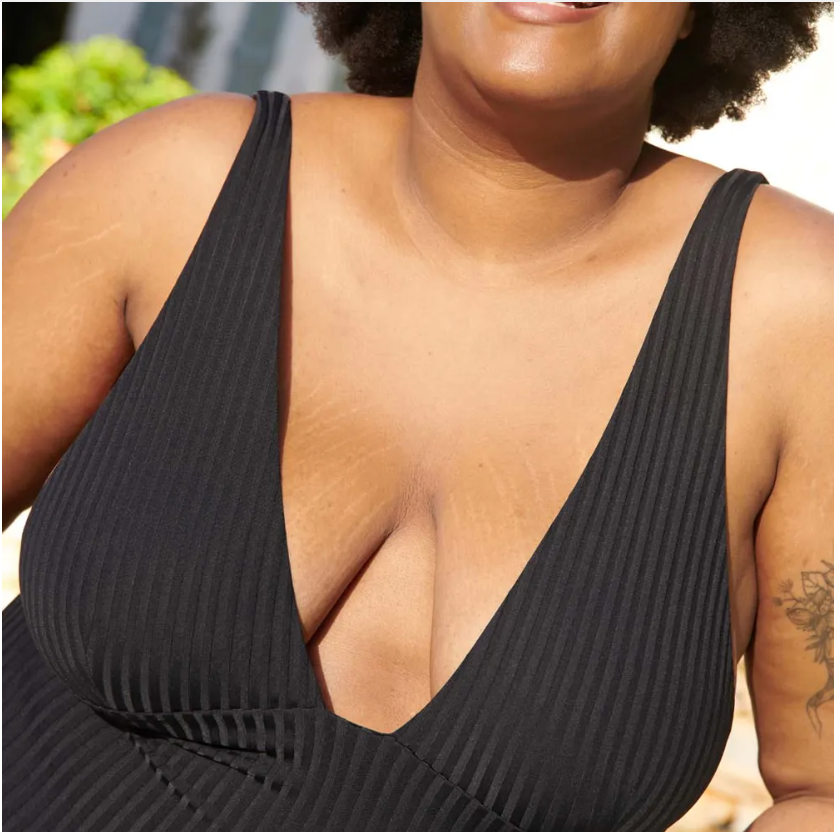 Maillot 1 Pièce Décolleté - Noir