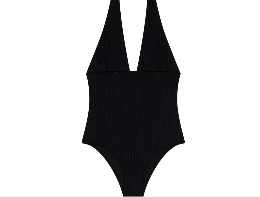 Maillot 1 Pièce Décolleté - Noir