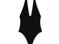 Maillot 1 Pièce Décolleté - Noir