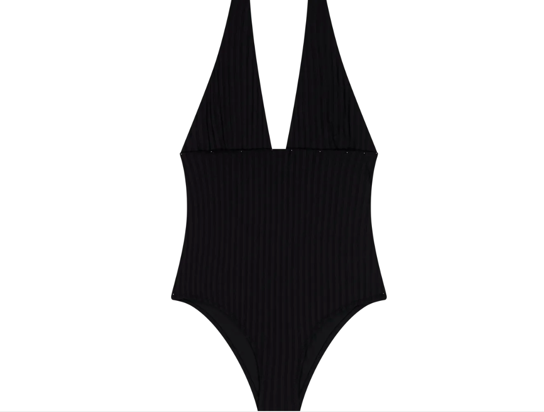 Maillot 1 Pièce Décolleté - Noir