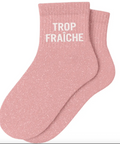 Chaussettes Courtes à Paillettes "Trop Fraîche" Rose