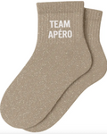 Chaussettes Courtes à Paillettes "Team Apéro" Beige