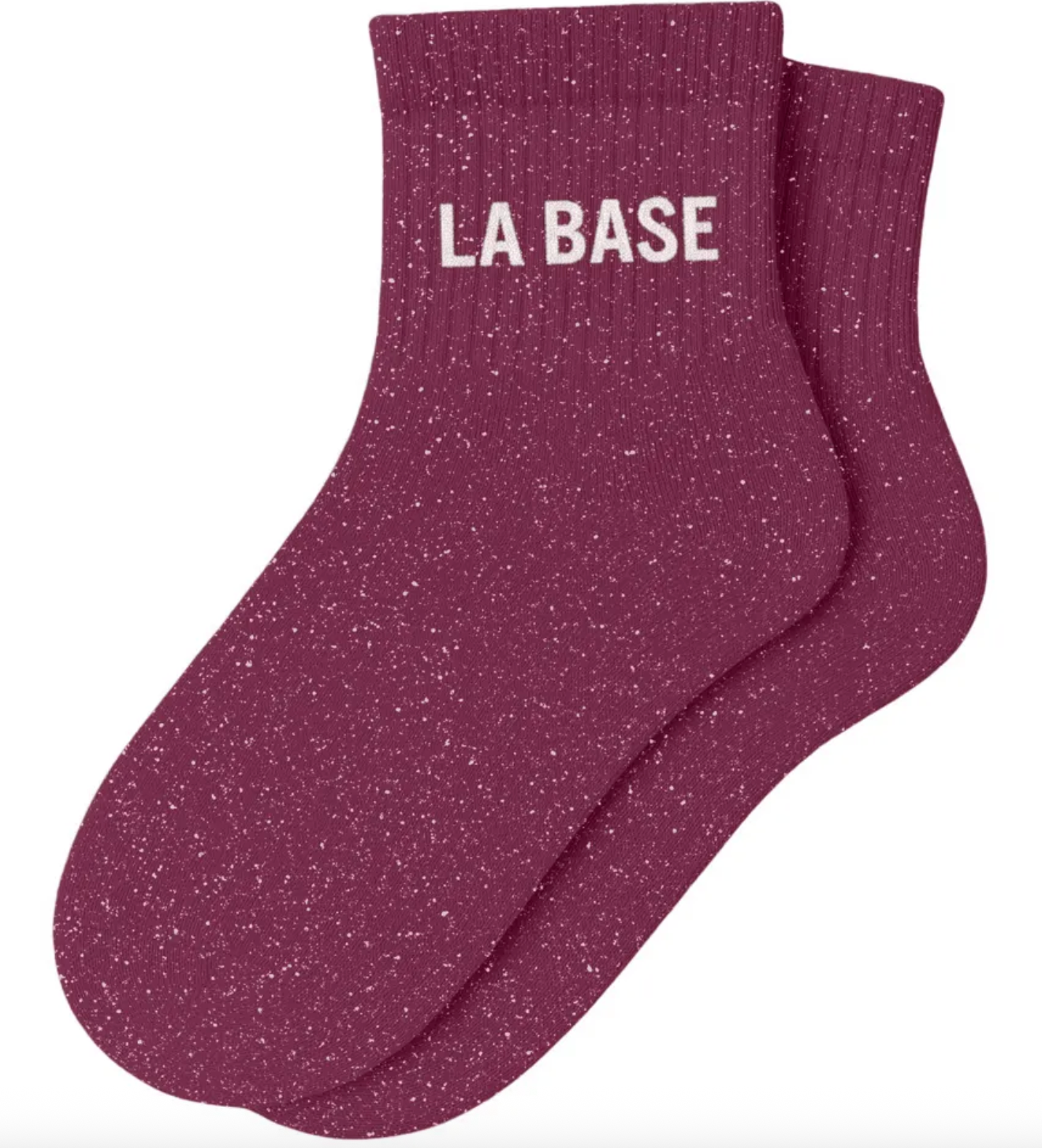 Chaussettes Courtes à Paillettes "La Base" Violet