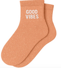 Courtes à Paillettes "Good Vibes" Peachy Peach