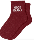Chaussettes Courtes à Paillettes "Good Karma" Cherry Pop