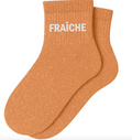 Chaussettes Courtes à Paillettes "Fraîche" Orange