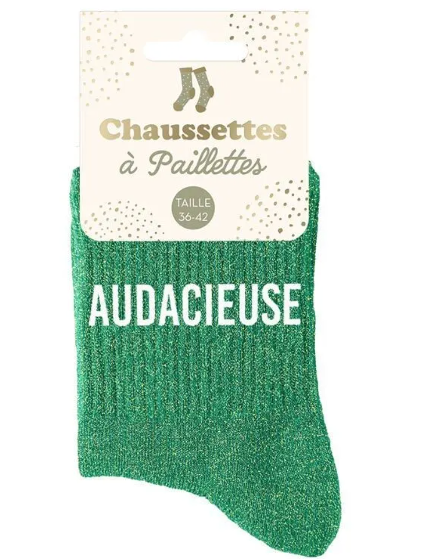 Chaussettes paillettes audacieuse