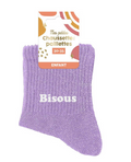 Chaussettes paillettes enfant bisous