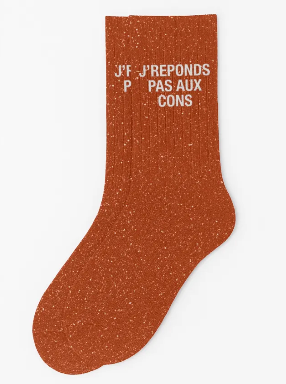 Chaussettes à Paillettes "J'répond pas aux Cons" Roobios