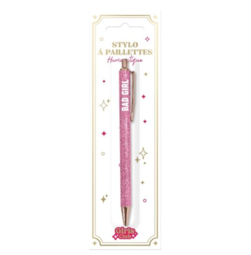 Stylo à Paillettes Mot Fantaisie Déclinaisons: Bad Girl