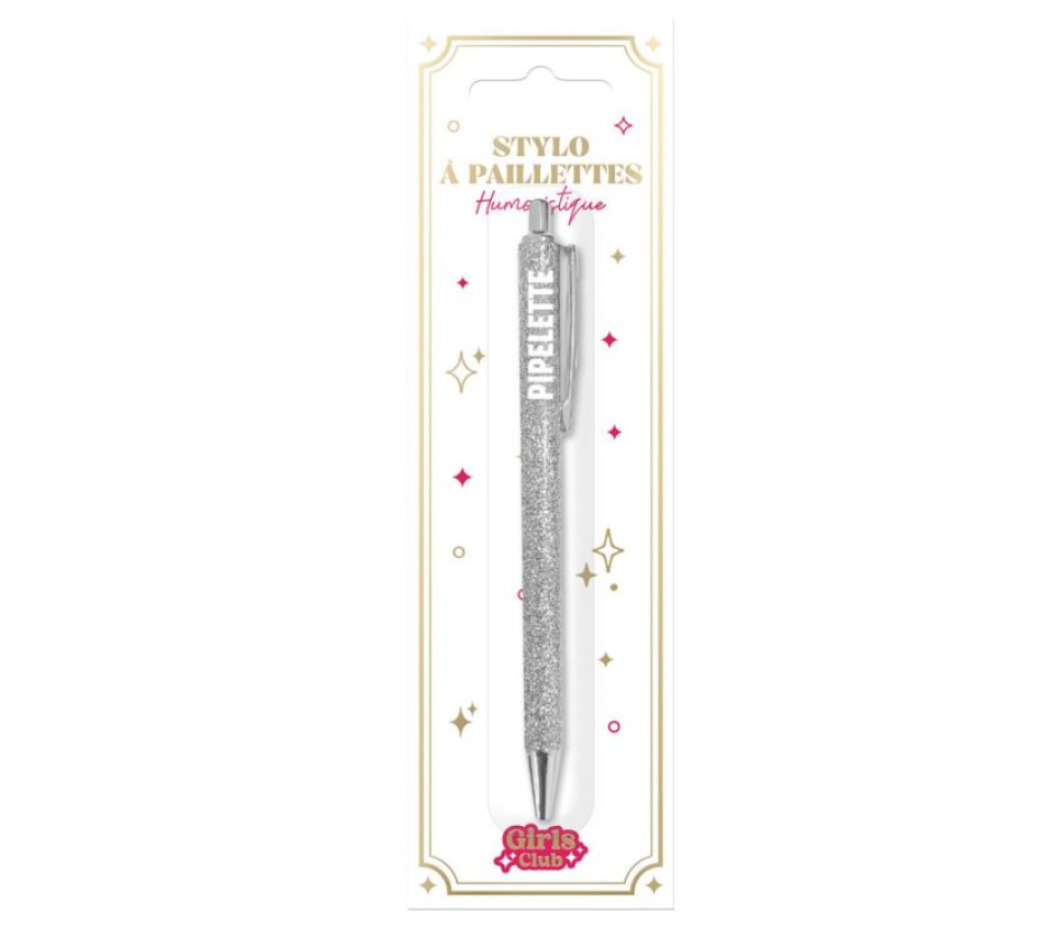 Stylo à Paillettes Mot Fantaisie Déclinaisons: Pipelette