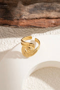 Bague Acier Inoxydable Tourbillon Ouvert – Dorée , Élégance
