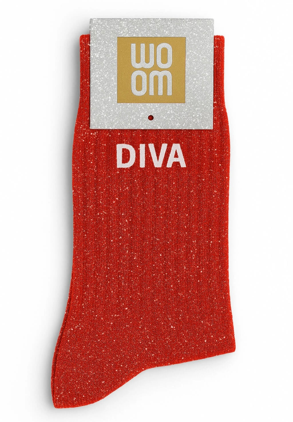 Chaussettes à Paillettes "Diva" Rouge