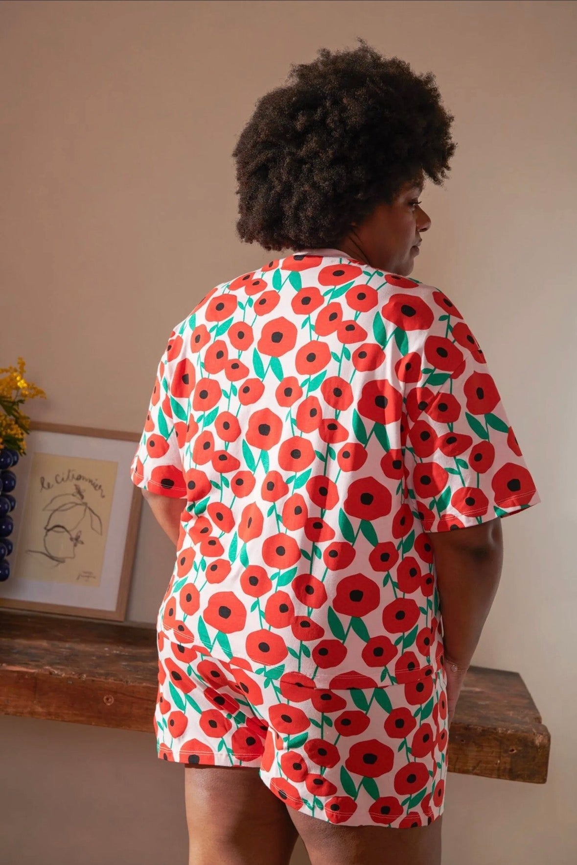 Pyjama Coton BIO - Coquelicot Rose