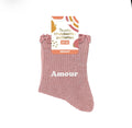 Chaussette à paillettes « amour »
