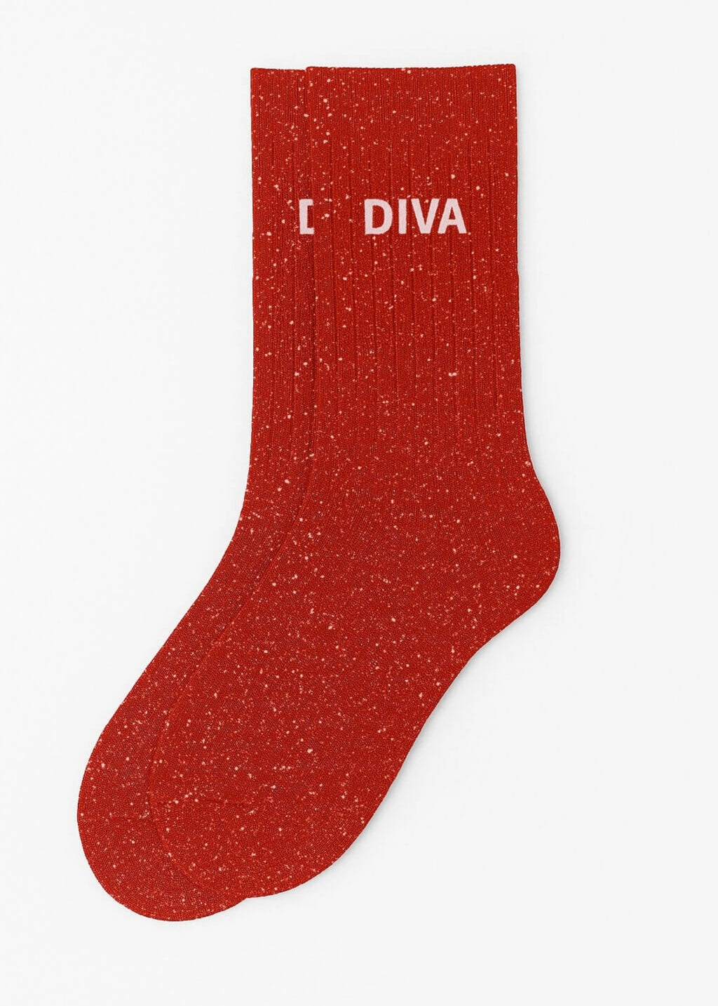 Chaussettes à Paillettes "Diva" Rouge