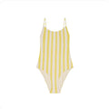 Maillot 1 Pièce Classique - Rayures Jaune