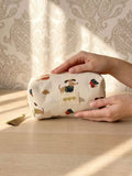 Pochette Trousse toilette 16x9x9 cm petit chiens Teckel avec inscription It’s Cute