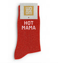 Chaussettes à Paillettes "Hot Mama" Rouge