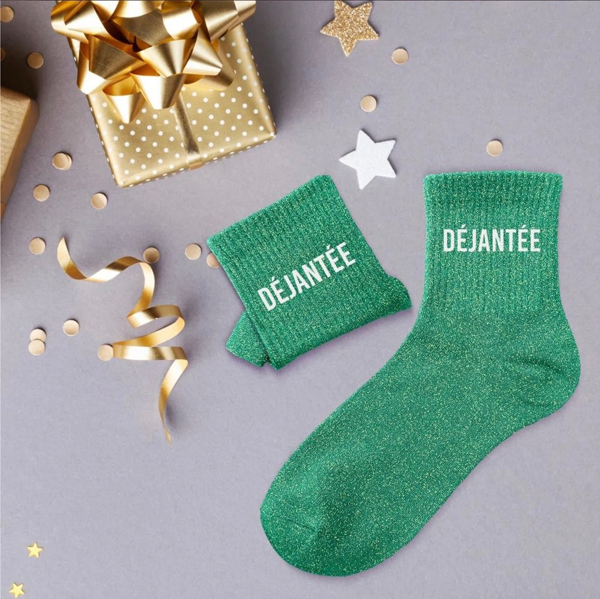 Chaussettes à paillettes « Déjantée »