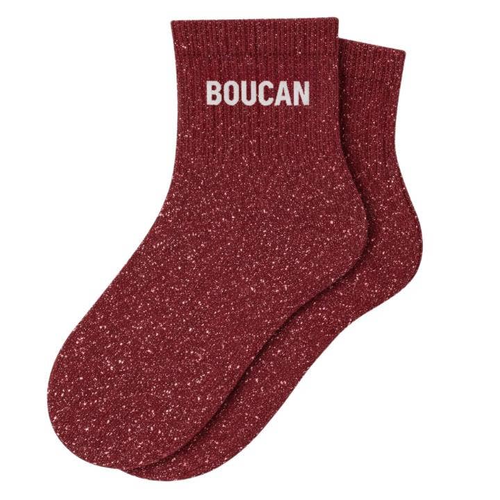 Chaussettes Courtes à Paillettes "Boucan"  Cherry Pop