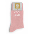 Chaussettes à Paillettes à Message "Cool Mum" - Rose